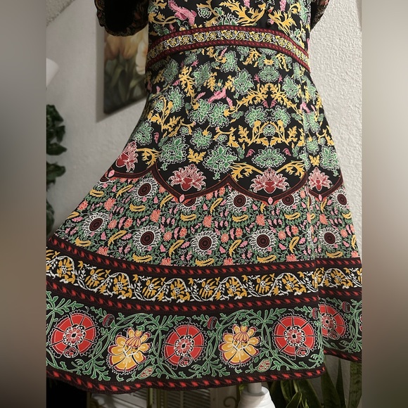 NWT! Alice + Olivia Dana Puff-Sleeve Flare Dress size 14 - Picture 5 of 16